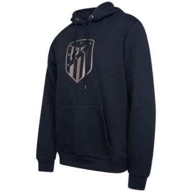 Imagem de Blusa Moletom Atlético De Madrid Preto Masculino-Masculino