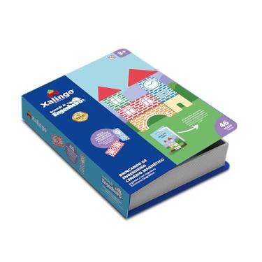 Imagem de Xalingo Blocos de Montar Brincando de Engenheiro Livro Cenário Magnético 46 Peças