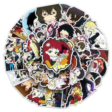 Imagem de Adesivos Bungo Stray Dogs Anime, pacote de 50 unidades, 3-8 cm