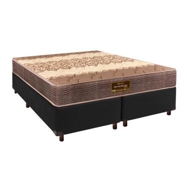 Imagem de Cama + Box Preto e Colchão D26 Queen - Ortophedic Sankonfort