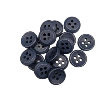 Imagem de Botiboton - 50 botões para camisas em cores quentes - 5 tamanhos e 12 cores para escolher - com 4 furos de 2 mm - Fabricado e enviado da Espanha - Cor azul marinho, medida 12 mm / 0,47 polegadas