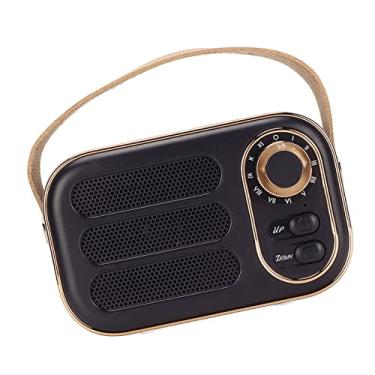 Imagem de ZJchao Alto-falante Retro Sem Fio Alto-falante Estéreo de Alta Fidelidade Portátil Com Carregamento Usb para Viagens Em Casa Atividades Ao Ar Livre Eletrônicos Plásticos (Preto)