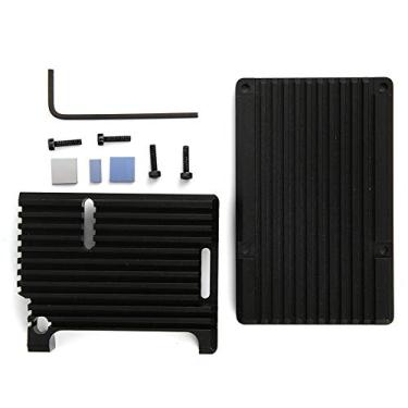 Imagem de Estojo de liga de alumínio preto, design ultrafino, adequado para 4 modelo b, dissipação de calor, leve e durável