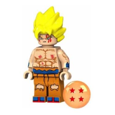 Imagem de Boneco Blocos De Montar Goku Battle Injured Dragon Ball