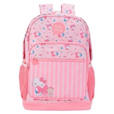 Imagem de Mochila Infantil De Costas Escolar adolescente Jovem Hello Kitty Original 15448-Unissex