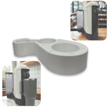 Imagem de Suporte de elevação para Nespresso Vertuo Plus – Máquina de elevação para canecas de viagem altas e copos Yeti, base de elevação de cafeteira para Vertuo Plus (branco)