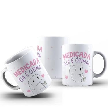 Imagem de Caneca Frase Medicada Ela É Ótima Amizade Porcelana 325ml