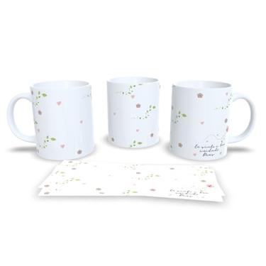 Imagem de Caneca de Cerâmica Branca Dia Internacional da Mulher, Design Floral com Frase Motivacional, Acabamento Brilhante (6)