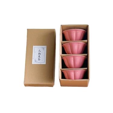 Imagem de Cor esmalte flor rima tigela de arroz doméstico frutas personalidade criativa talheres - rosa vermelha