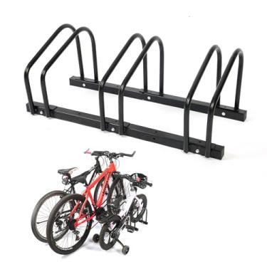 Imagem de SHIAOBYC Suporte de chão para bicicletas, suporte de estacionamento, garagem, suporte de bicicleta, organizador de armazenamento de bicicleta para mountain bike, suporte de roda de 56 a 71 cm, largura