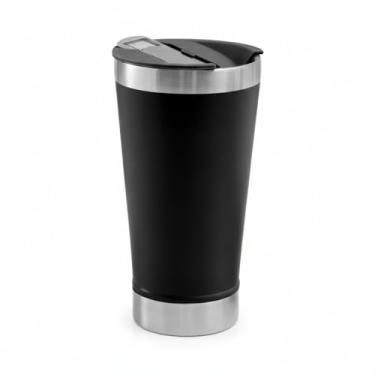 Imagem de Copo Térmico Inox 473ml com Tampa Caneca Isolada Bebida Quente Fria Portátil(PRETO)