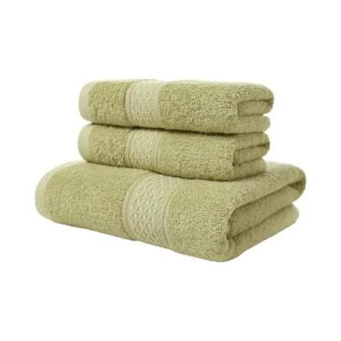 Imagem de Toalha De Rosto Absorvente 100% Algodão Para Lavagem Das Mãos, Cabelo,