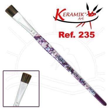 Imagem de Pincel Keramik Estampado Roxo 235s - Chato, No 8