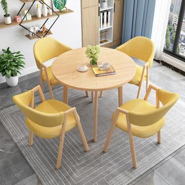 Imagem de Conjuntos de mesa de negociação para sala de conferências, conjunto de mesa redonda de recepção de escritório e cadeira de lounge, combinação de mesa de recepção e cadeira, conjunto de mesa de centro