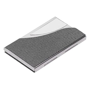 Imagem de KIMISS Estojo Organizador para Porta-Cartões de Visita para Homens e Mulheres - Solução Elegante de Armazenamento de Cartões de Visita Em Couro PU e Aço Inoxidável (980#A)