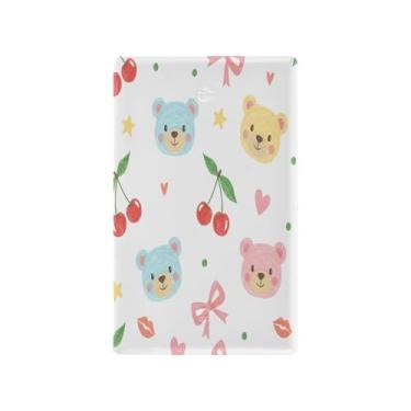 Imagem de Wassud Placa de cobertura para interruptor de luz, estilo giz de cera, capas de tomada decorativas, placa de parede para tomadas elétricas em branco 11 x 6 cm