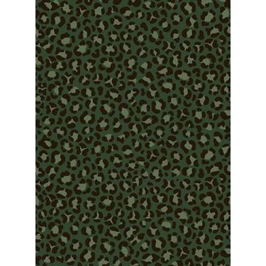 Imagem de YXTII Papel de parede com estampa de leopardo verde 43 cm × 78 cm, papel de parede autoadesivo removível à prova d'água com estampa de animal falso papel de contato para quarto e banheiro
