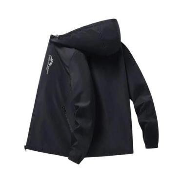 Imagem de Jaqueta Masculina Impermeável Com Capuz E Zíper, Com Bolsos Com Zíper 
