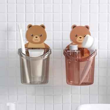 Imagem de Prateleira de armazenamento montada na parede, prateleira organizadora de plástico para banheiro, cozinha, garagem e entrada