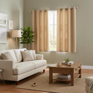 Imagem de Cortina Roma 4,00 X 1,70 Metros Para Sala Quarto Cinza - Maria Flor En