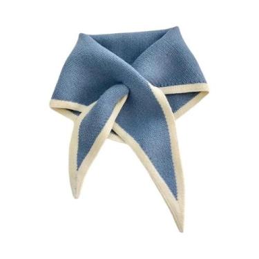 Imagem de Cachecol Feminino De Tricô Quente Para Outono Com Gola Falsa Destacáve