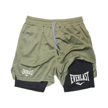 Imagem de Shorts De Corrida 2 Em 1 Masculinos, Roupa Esportiva De Camada Dupla, 