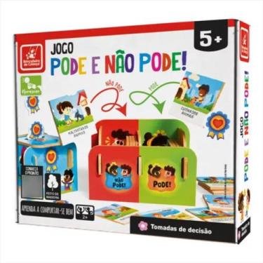 Imagem de Jogo Educativo Pode ou Não Pode Feito em Madeira 3188 Brincadeira de C