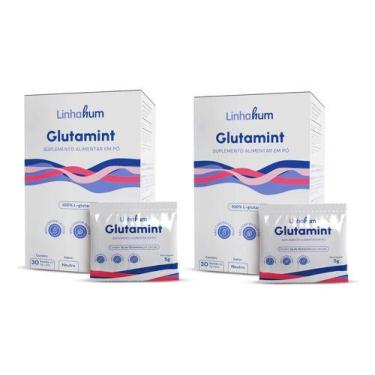 Imagem de 2cx Glutamint 100% L-glutamina Em Pó 30 Sachês 5g Linhahum