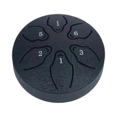 Imagem de Tambor De Língua De Aço Portátil De 3 Polegadas Com 6 Notas, Tambor De
