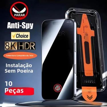 Imagem de Protetor De Tela Para iPhone 15-17 pro Max, 10PCS, Instalação Sem Poei