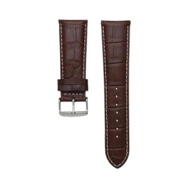 Imagem de Pulseira De Relógio Masculina Em Couro Genuíno 22mm-28mm Com Fecho De 