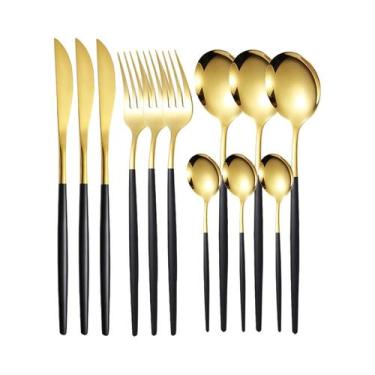 Imagem de Conjunto De Talheres Finos De Aço Inoxidável 12 Peças Portugal: Faca D