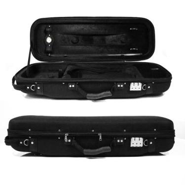 Imagem de Estojo para Violino 4,4 Retangular Luxo em EVA Orquezz Interior Avelud