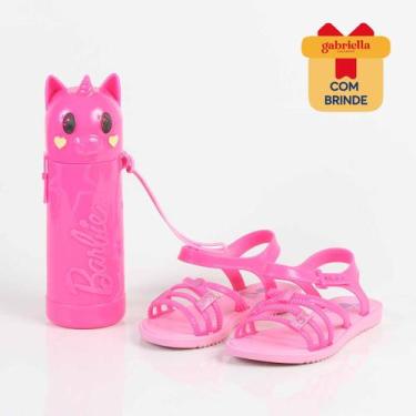 Imagem de Sandália Rasteira Barbie Grendene 23057 Rosa Claro, Rosa medio, Rosa, 