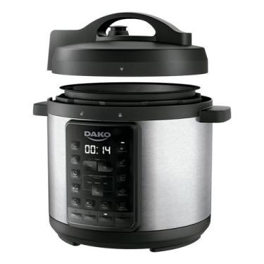 Imagem de Panela de Pressão Elétrica Dako 6 Litros Preto 1000 W Multifunções 127