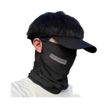 Imagem de Máscara Facial Masculina plus Size De Seda Gelada Com Proteção Solar E
