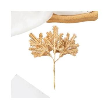 Imagem de Galhos Artificiais Dourados 6 Peças Para Casamento, Árvore De Natal, G