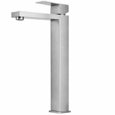 Imagem de Torneira de Banheiro Lavabo Misturador Monocomando Bica Alta Aço Inox 