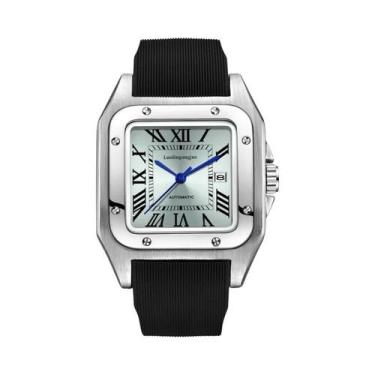 Imagem de Relógio Mecânico Masculino Quadrado Com Design Esqueleto, Automático, 