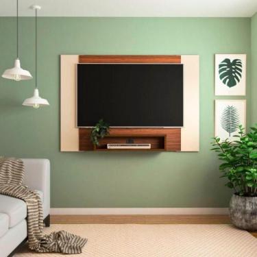 Imagem de Painel Cine Para Tv 47 Com Nicho Cedro / Off White - ARTELY