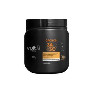 Imagem de Máscara Vult Capilar Cabelos Cachos 3A ao 3C Ultra-Umidificadora 500g