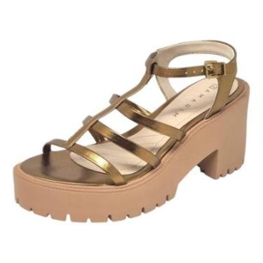 Imagem de Sandália Feminina Salto Médio Moderna Versátil Ramarim-Feminino