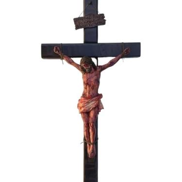 Imagem de Crucifixo Realista Feito à Mão, Crucifixo Realista Para Meditação Cruz De Parede Crucifixo De Paixão Cruzada Sagrada Paixão Cruz Para Decoração De Parede Para Casa Cruz Int, A