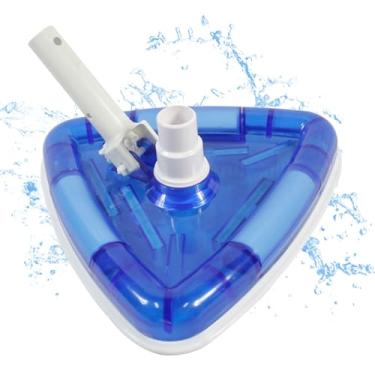 Imagem de Wessel-Werk Aspirador De Piscina Luxo Para Piscinas Acima Do Solo E Enterradas, Cabeça Em Formato Triangular Com Peso, Mangueira Giratória Escovas Fundo, Corpo Azul Transparente