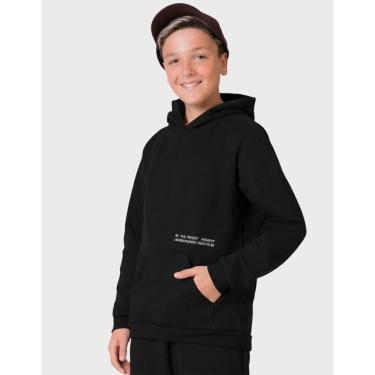 Imagem de Casaco Moletom Com Bolso e Capuz Moda Inverno Aconchegante Para o Frio - Masculino 12 a 18 anos-Feminino