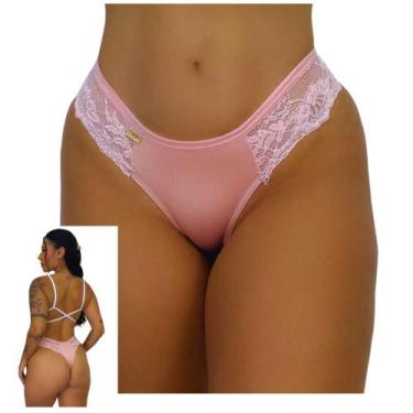 Imagem de Kit 3 Calcinhas tanga fio Maravilha fio dental com laterais de renda f