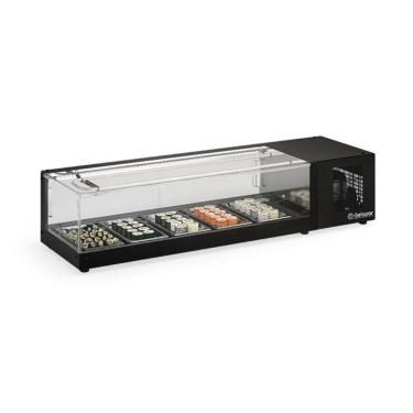 Imagem de Vitrine Refrigerada De Bancada Sem Bandejas Gvrs150 Preta Gelopar 220V