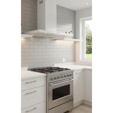 Imagem de Coifa Ilha 90cm Inox Escovado 220V Potente Limpeza - Congratulations S