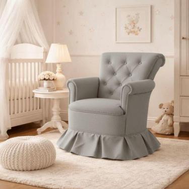 Imagem de Poltrona Amamentação Quarto Bebê Confortável Descanso Sala Leitura Sue