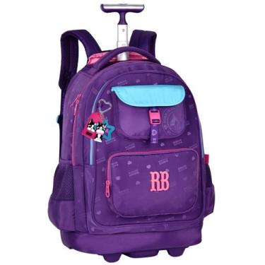 Imagem de Mochila Rebecca Bonbon Rodinhas Infantil para Material Escolar Reforça